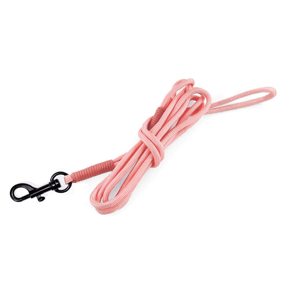 Load image into Gallery viewer, Lightweight Pipco paracord rope lead in pink for small dogs and puppies