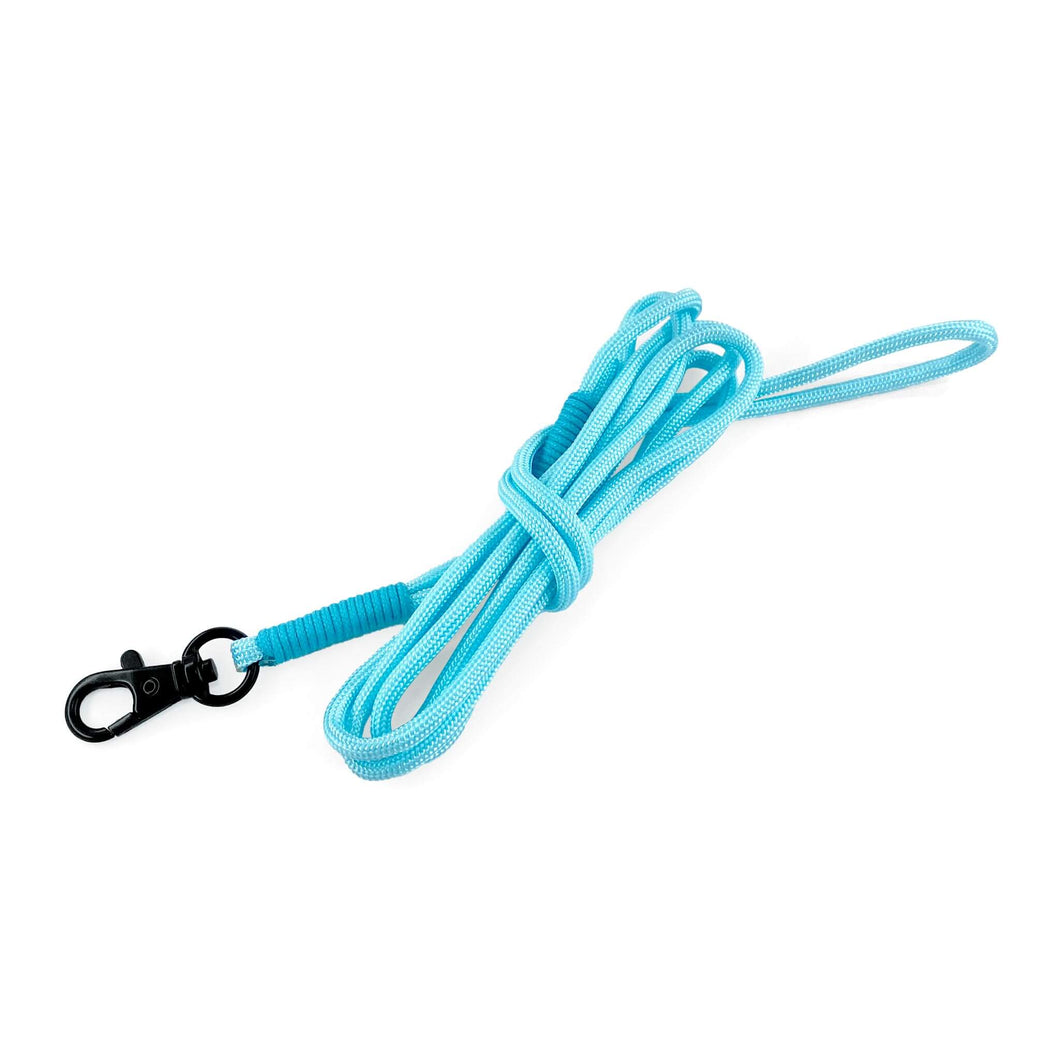 Lightweight Pipco paracord rope lead in blue for small dogs and puppies