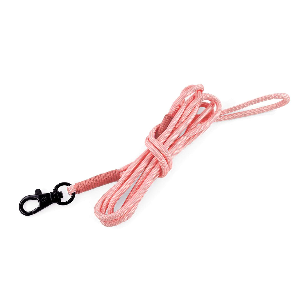 Lightweight Pipco paracord rope lead in pink for small dogs and puppies